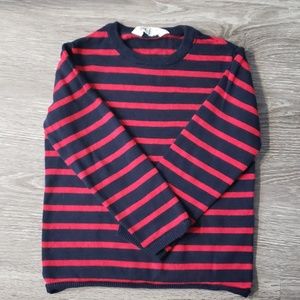 Red and Navy Striped Sweater